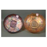 Two Fenton Carnival Glass ICS Bowls