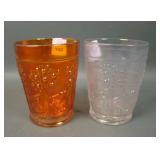 Two Fenton Carnival Glass Tumblers