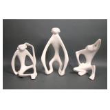 Three Mid Century Modern Ceramic Ware Monkeys