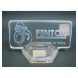 Fenton French Opal Logo Dealer Sign