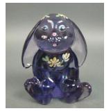 Fenton Amethyst Decorated Lop Ear Bunny