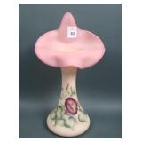 1998 Fenton Burmese Messenger Decorated JIP Vase