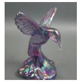 Fenton Purple Iridised Hummingbird FIgurine
