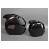 Two Fiestaware Black Disc Pitcher