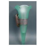 Diamond Green Ruffled Car Vase