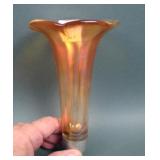 Diamond Marigold Ruffled Car Vase W/ SIlver Base