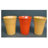 Three Vintage Fiestaware 4 1/2" Tumblers