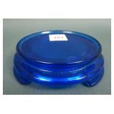 Signed Fenton Blue Pedestal Base