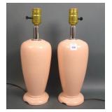 Two Scarce 1993 Fiestaware Apricot Lamps