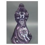Fenton Purple Decorated Southern Bell Figurine
