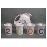Fiestaware 2000 New Milennium Disk Pitcher Set