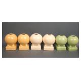 Three Pair Fiestaware Bulb Candle Holders