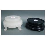 Two Vintage Glass Bowl Bases