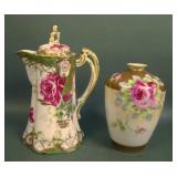 Two Nippon-Japan- Rose Decorated Items