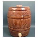 Large McCoy Pottery- Barrel Ice Tea Dispenser