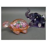 Two Fenton/ Lenox Animal Figures