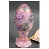 Fenton Limited Edition Rosalene Decorated Egg