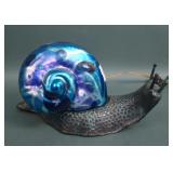 Carl Radke Bronze Art Glass Murrini Snail Lamp
