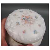 Marked Wave Crest Floral Decorated Dresser Box