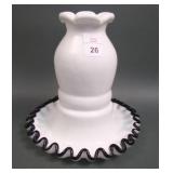 Fenton Ebony Crest Diamond Optic Fairy Lamp