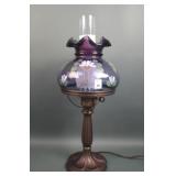 Fenton Mulberry Floral Arches Stdent Lamp