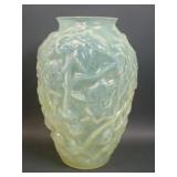 Fenton Vaseline Opal Dogwood Vase