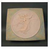 Incolay Stone Green Swirl Decorated Dresser Box