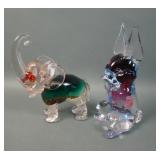 Two Murano Art Glass Figurines