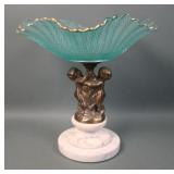 MCM Cherub & Glass Centerpiece Bowl
