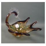 Murano Art Glass Swan Bowl