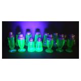 Lot of 15 Vaseline Depression Era Salt & Peppers
