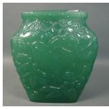 Imperial IG Jade Green Chickadee Vase