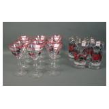 Lot of 18 Libbery Currier & Ives Glasses