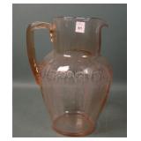 Cambridge Pink Etched Cleo Pitcher