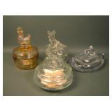 Lot of  Four Vintage Covered Powder Boxes