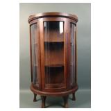 Miniature Wooden Curved Front Curio Cabinet
