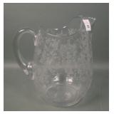 Cambridge Crystal Rose Point Ice Lip Pitcher