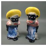 Two Shearwater Pottery Possum Man Fugures