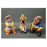 Three Shearwater Pottery Pirate Figures