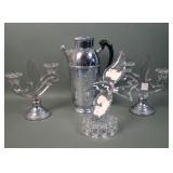 Four Piece Elegant Glass Lot