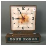 Four Roses Whiskey Advertising Clock