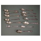 Lot of 13 Vintage Sterling Silver Misc. Spoons