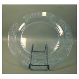 Fostoria Blue Versailles Round Chop Plate