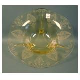 Fostoria Yellow Trojan 12" Ftd Console Bowl