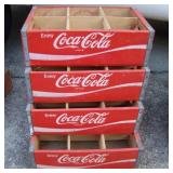 Four 1977 Coca Cola Wooden Crates