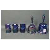 Five Piece Contemporary Carnival Glass Lot