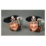 Two 1951 Royal Doultan Long John Silver Mugs
