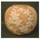 Phoenix Pink / Milk Glass Starflower Vase