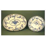 Two C.1873ï¿½1891 Minton ï¿½Delftï¿½ Flow Blue Items