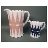 Two Phoenix Lacy Dewdrop Decorated Pitchers